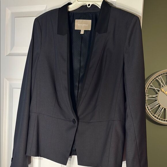 Banana Republic Black and Gray Blazer Tailored Suit Jacket - Picture 4 of 9